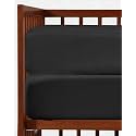 Baby Crib Sheets - Pack of 2 Fitted Sheets for Standard Crib - Black Duo