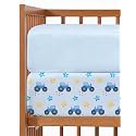 Baby Crib Sheets - Pack of 2 Fitted Sheets for Standard Crib - Night Farm