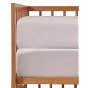 Baby Crib Sheets - Pack of 2 Fitted Sheets for Standard Crib - Stone Grey