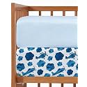 Baby Crib Sheets - Pack of 2 Fitted Sheets for Standard Crib - Plane Sky