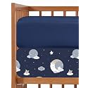 Baby Crib Sheets - Pack of 2 Fitted Sheets for Standard Crib - Dream Sky