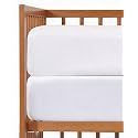 Baby Crib Sheets - Pack of 2 Fitted Sheets for Standard Crib - White Duo