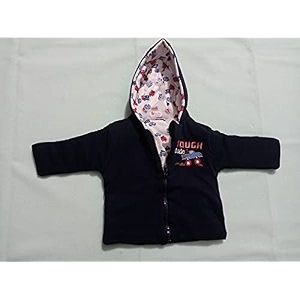 baby cry baby reversible sweater jacket - baby jacketwinter jackets for toddler girlsboys- sweater for baby girlsbaby boys navy blue 6-9 months