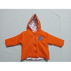 baby cry baby reversible sweater jacket - baby jacketwinter jackets for toddler girlsboys- sweater for baby girlsbaby boys orange 6-9 months