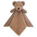 Baby Dark Brown Teddy Bear Soft Stuffed Animal Security Blanket, Plush Bear Character Lovey Blanket, Baby Shower/Nursery Gift, Newborn Infant Toddler Snuggle Blankie for Boys Girls, 18 Inches