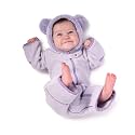 baby deedee Bunting Fleece - Hooded Bear Ears Diaper Zip