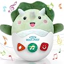 Baby Dinosaur Toys 0-3-6-12 Months, Musical Infant Toys with Light & Sounds, Soft Plush Stuffed Animal, Newborn Boys Girl 1st Birthday Shower Gift, Roly-poly Sensory Tummy Toy Easter Egg Gifts