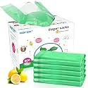 Baby Disposable Diaper Bags 500 Count Easy-To-Tie Diaper Sacks Enhanced Odor Control with Lemon Scent for Diaper Disposal or Pet Waste