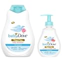 Baby Dove Rich Moisture Baby Shampoo 400 ml &amp; Baby Dove Rich Moisture Hair to Toe Baby Wash 200 ml, No Tears Body Wash for Baby's Soft Skin