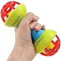 Baby Dumbbell Rattle Toy | BPA-Free Multicolor Handheld Rattle | Smooth Edges, Gentle Sound | Sensory Development Toy for Newborns & Infants (1 Pc)