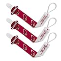 Baby Fanatic Pacifier Clip 3-Pack - NFL Arizona Cardinals - Officially Licensed League Gear