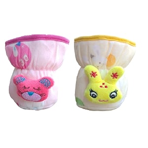 baby feeding bottle protection velvet coversleeve holdersuitable for wide neckavent feeder protector cover for babies wide neck 120-125ml4oz- pink yellow