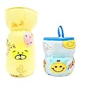 Baby Feeding Bottle Protection Velvet Cover/Sleeve Holder/Suitable for Wide Neck/Avent Feeder| Protector Cover for Babies (Wide Neck 120-125ml &amp; 240-260ml/4OZ- 8OZ - Blue Yellow)