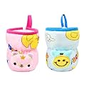 Baby Feeding Bottle Protection Velvet Cover/Sleeve Holder/Suitable for Wide Neck/Avent Feeder| Protector Cover for Babies (Wide Neck 120-125ml/4OZ- Pink Blue)