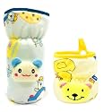 Baby Feeding Bottle Protection Velvet Cover/Sleeve Holder/Suitable for Wide Neck/Avent Feeder| Protector Cover for Babies (Wide Neck 120-125ml &amp; 240-260ml/4OZ- 8OZ - Yellow Blue)