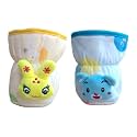 Baby Feeding Bottle Protection Velvet Cover/Sleeve Holder/Suitable for Wide Neck/Avent Feeder| Protector Cover for Babies (Wide Neck 120-125ml/4OZ- Yellow Blue)