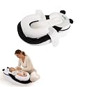 Rootling Baby Feeding Pillow, Anti Overflow Feeding Pillow for Reducing Spit-Up, Safety Nursing Pillow, Baby Lounger Reflux Wedge Breastfeeding, Removable top and Bottom (Gray, Small) (Black, Small)