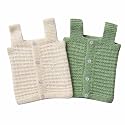 The Baby First Box Handmade Baby Wool Sweater for Newborn Baby Girls & Boys | Soft Warm Handknitted Winter Wear for Infants | Full Sleeves Baby Sweater Set | 0-3 Months | Pack of 2 (Green & Cream)