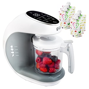 baby food machine  baby food processor  steamer blender  cooks and mixes healthy homemade food in minutes  self cleaning  touch screen control  6