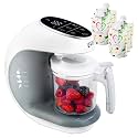Baby Food Machine | Baby Food Processor | Steamer Blender | Cooks and Mixes Healthy Homemade Food in Minutes | Self Cleaning | Touch Screen Control | 6