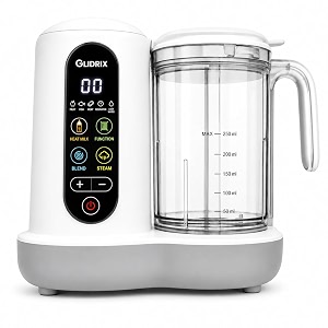 baby food maker amp processor 4-in-1  baby food steamer blender amp milk warmer  250ml capacity  touch control  homemade baby food preparation  6 month warranty