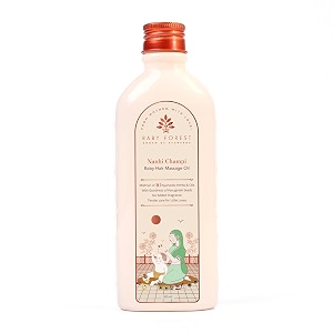 baby forest nanhi champi baby hair oil  with 10 ayurvedic herbs amp oils including argan fenugreek amp bhringraj  natural hair growth oil for babies  derma safe vegan cruelty-free  200ml
