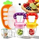5-Piece Baby Fruit Feeder SetHAOBAOBEI 5-Piece Baby Fruit Feeder Set with Freezer Tray, 3 Sizes