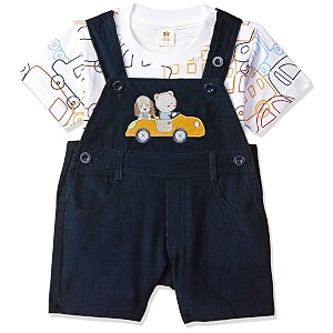 Baby-Girls Regular fit Dungaree
