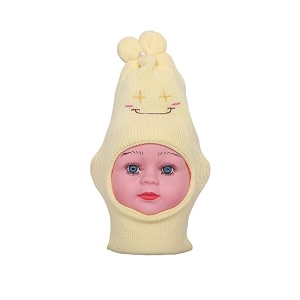 baby girl39s winter soft woolen monkey cappack of 1 yellow 3-6 months
