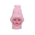 Baby Girl's Winter Soft Woolen Monkey Cap(Pack of 1) (Pink, 9-12 Months)