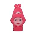 Baby Girl's Winter Soft Woolen Monkey Cap(Pack of 1) (Dark Pink, 3-6 Months)