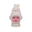 Baby Girl's Winter Soft Woolen Monkey Cap(Pack of 1) (White, 3-6 Months)