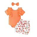 Baby Girl Clothes Summer Outfits Romper Shorts Sets 0-18 Months
