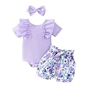 Baby Girl Clothes Summer Outfits Romper Shorts Sets 0-18 Months