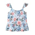 Baby Girl Sleeveless T-Shirts Toddler Infant Girls Tank Top T-Shirt Viscose from Bamboo Summer Cool Tees 3Months-5T
