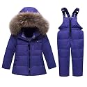 Baby Girl Winter Snowsuit Coat Boy Fur Snow Pants Bib Jacket For Toddler Clothes