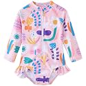 Baby Girls39 One Piece Swimsuit Long Sleeve