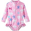 Baby Girls39 One Piece Swimsuit Long Sleeve