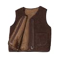 Baby Girls Boys Sherpa Fleece Vest Toddler Lightweight Fall Winter Warm Sleeveless Outerwear Jacket with Pockets
