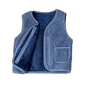 Baby Girls Boys Sherpa Fleece Vest Toddler Lightweight Fall Winter Warm Sleeveless Outerwear Jacket with Pockets