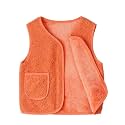 Baby Girls Boys Sherpa Fleece Vest Toddler Lightweight Fall Winter Warm Sleeveless Outerwear Jacket with Pockets