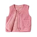 Baby Girls Boys Sherpa Fleece Vest Toddler Lightweight Fall Winter Warm Sleeveless Outerwear Jacket with Pockets