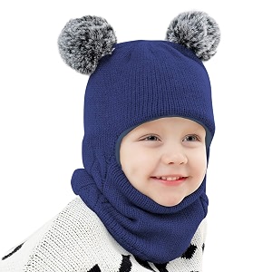 baby girls boys winter hat scarf kids earflap hood scarves