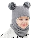 Baby Girls Boys Winter Hat Scarf Kids Earflap Hood Scarves