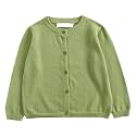 Baby Girls Cotton Cardigans Long Sleeve Crewneck Cardigan Sweater Little Girl Button Sweaters Uniform