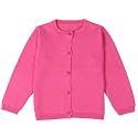 Baby Girls Cotton Cardigans Long Sleeve Crewneck Cardigan Sweater Little Girl Button Sweaters Uniform