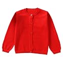 Baby Girls Cotton Cardigans Long Sleeve Crewneck Cardigan Sweater Little Girl Button Sweaters Uniform