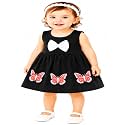 Baby Girls Cotton Sleeveless Butterfly Print A-Line