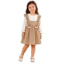 Baby Girls Pink Frock Dress with White