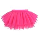 Baby Girls Soft Fluffy Tutu Skirt with Diaper Cover, Tulle Dress Skirt 3 Layers Soft for Newborn,Toddler